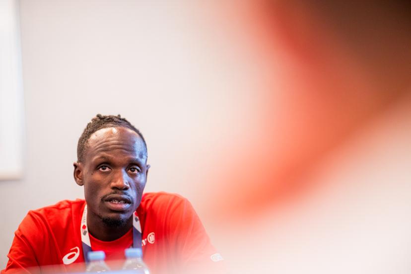Belgian Isaac Kimeli pictured during a press conference at the World Athletics Championships in Tokyo, Japan, on Tuesday 16 September 2025. The outdoor Worlds are taking place from 13 to 21 September. BELGA PHOTO JASPER JACOBS