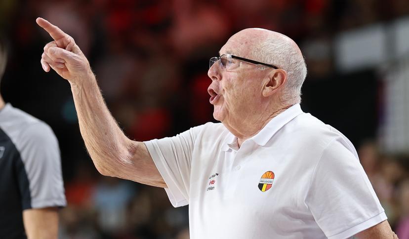 Belgium's head coach Mike Thibault gestures during a friendly basketball international game between Belgian Cats and Japan, in Oostende, on Friday 28 August 2026. BELGA PHOTO VIRGINIE LEFOUR