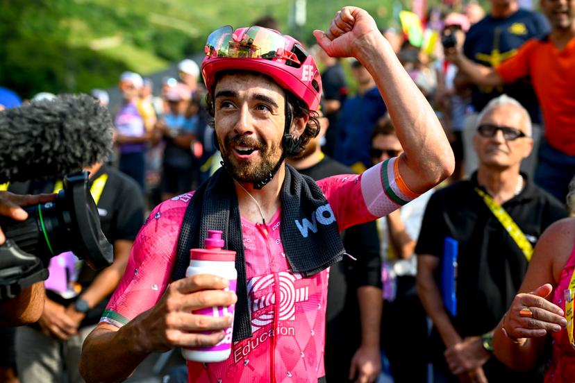 Irish Ben Healy of EF Education-EasyPost pictured after stage 10 of the 2025 Tour de France cycling, from Ennezat to Le Mont-Dore Puy de Sancy (169 km), on Monday 14 July 2025 in France. The 112th edition of the Tour de France starts on Saturday 5 July in Lille, France, and will finish in Paris, France on the 27th of July. BELGA PHOTO JASPER JACOBS
