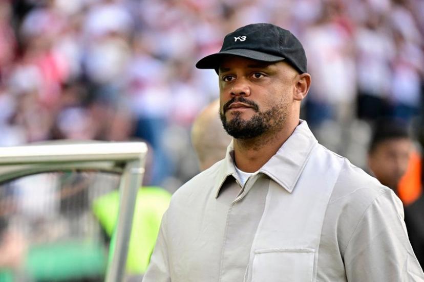 Bayern Munich's Belgian coach Vincent Kompany arrives prior to the German Cup (DFB Pokal) final football match FC Bayern Munich v VfB Stuttgart at the Olympic Stadium in Berlin, on May 23, 2026.  Tobias SCHWARZ / AFP