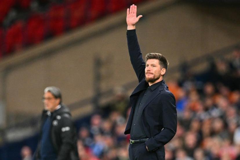 Scotland's Belgian head coach Sebastien Pocognoli gestures on the touchline during the UEFA Nations League, League B, Group 1 match football match between Scotland and Switzerland at Hampden Park in Glasgow, Scotland on September 29, 2026.    ANDY BUCHANAN / AFP