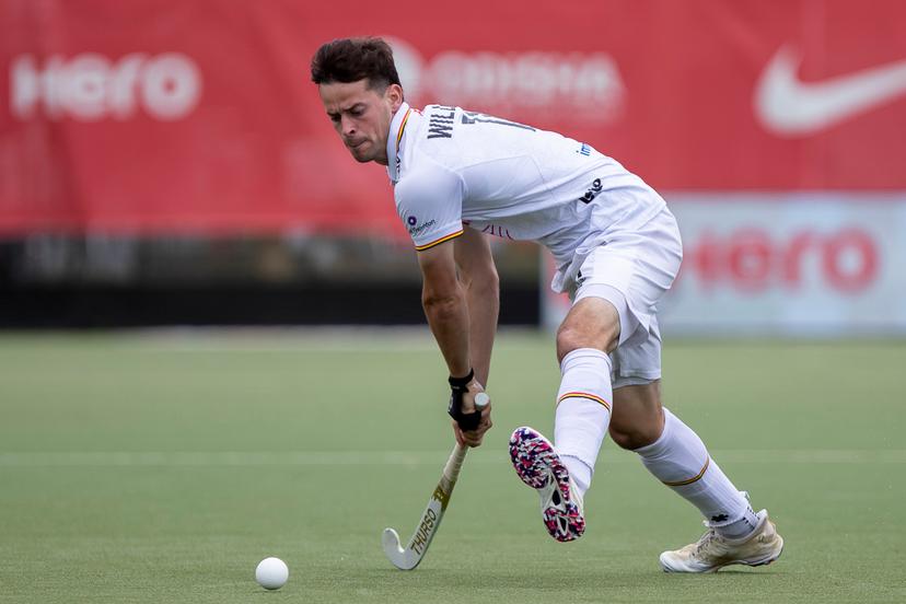 Belgium's Tommy Willems pictured during a hockey game between Belgian national team Red Lions and England, match 15/16 in the group stage of the 2025 men's FIH Pro League, Saturday 28 June 2025 in Antwerp. BELGA PHOTO KRISTOF VAN ACCOM