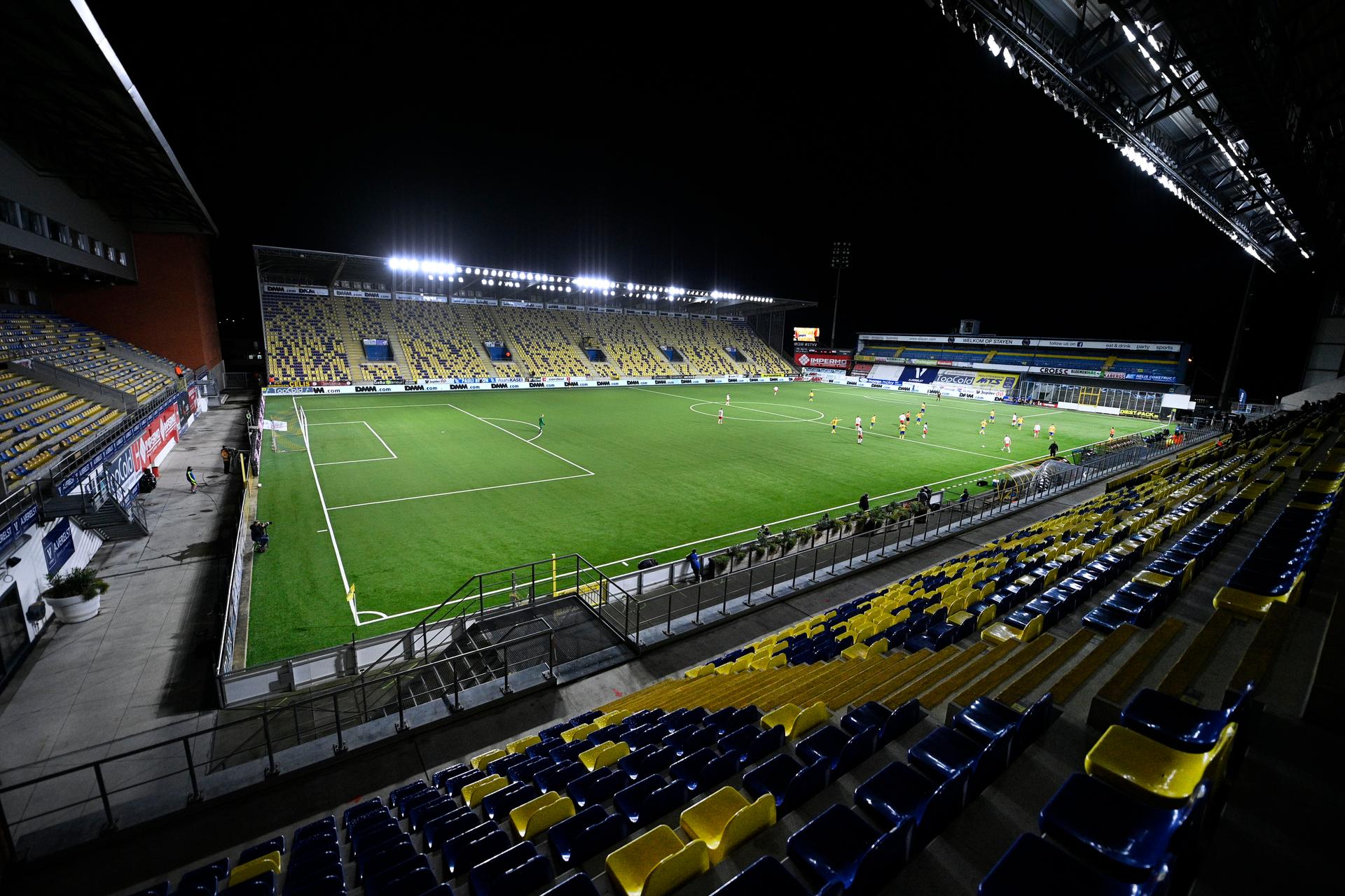Illustration picture shows Stayen stadium during a soccer match between Sint-Truidense VV and Standard de Liege, Sunday 25 October 2020 in Sint-Truiden, on day 10 of the 'Jupiler Pro League' first division of the Belgian championship. BELGA PHOTO YORICK JANSENS