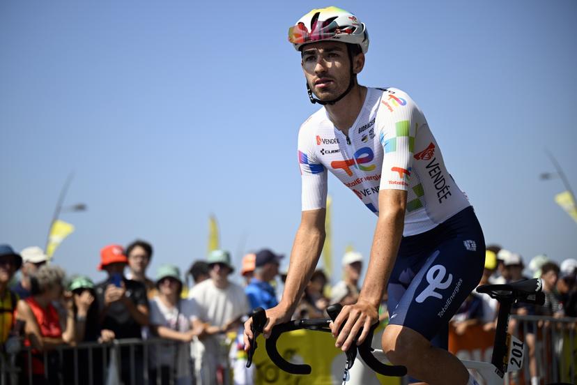 French Jordan Jegat of TotalEnergies pictured at the start of stage 6 of the 2026 Tour de France cycling race, a stage of 186 km from Pau to Gavarnie-Gedre, on Thursday 09 July 2026. The 113th edition of the Tour de France starts on Saturday 4 July in Barcelona, Spain, and will finish in Paris, France on the 26th of July. BELGA PHOTO DAVID PINTENS