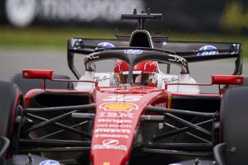 Ferrari's Monegasque driver Charles Leclerc races during the qualifying session for the 2026 Formula 1 Grand Prix du Canada at Circuit Gilles-Villeneuve in Montreal, Canada, on May 23, 2026.   Geoff Robins / AFP