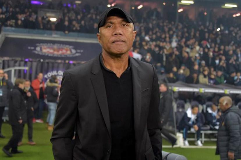 Toulouse's French head coach Antoine Koumbouare attends the French L1 football match between Toulouse (TFC) and Olympique de Marseille (OM) at the Stadium municipal in Toulouse, on November 24, 2019.  PASCAL PAVANI / AFP