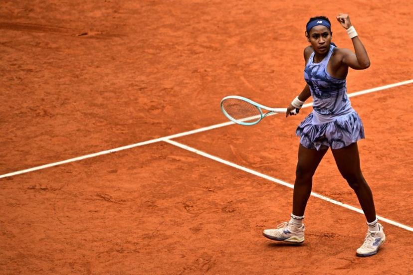 US Coco Gauff reacts after a point during her women's singles final match against Belarus' Aryna Sabalenka on day 14 of the French Open tennis tournament on Court Philippe-Chatrier at the Roland-Garros Complex in Paris on June 7, 2025.  JULIEN DE ROSA / AFP