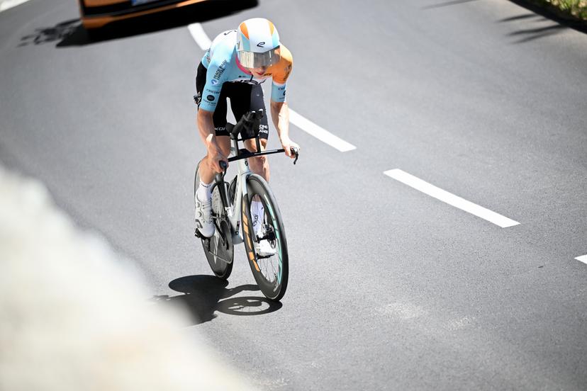 British Lewis Askey of NSN Cycling Team pictured during the stage 16 of the 2026 Tour de France cycling race, an individual Time Trial stage of 26km from Evian-les-Bains to Thonon-les-Bains, on Tuesday 21 July 2026. The 113th edition of the Tour de France starts on Saturday 4 July in Barcelona, Spain, and will finish in Paris, France on the 26th of July. BELGA PHOTO JASPER JACOBS