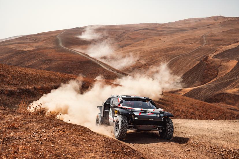 ATTENTION EDITORS - HAND OUT PICTURES - EDITORIAL USE ONLY - MANDATORY CREDIT 'DACIA SANDRIDERS CONTENT POOL'  This handout picture, distributed by Eric Dupain on Sunday 12 October 2025, shows Sebastien Loeb and Edouard Boulanger pictured at the prologue of the Rally of Morocco in Fez, Morocco.  BELGA PHOTO HANDOUT DACIA SANDRIDERS CONTENT POOL  Belga and Belga Editorial Board decline all responsibility regarding the content of this picture.