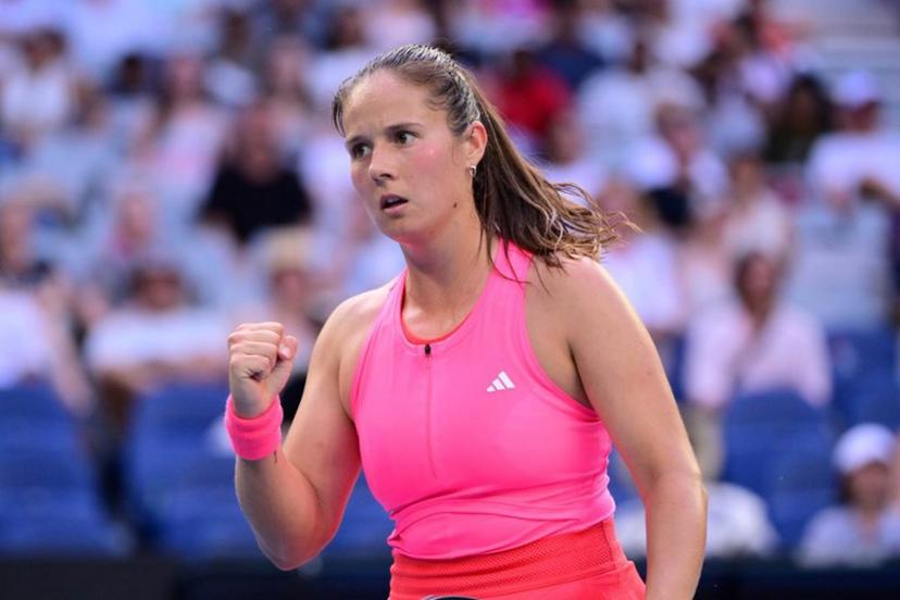 (FILES) Russia's Daria Kasatkina reacts after a point against USA's Emma Navarro during their women's singles match on day nine of the Australian Open tennis tournament in Melbourne on January 20, 2025. Russian-born tennis world number 12 Kasatkina announced on March 29, 2025, she is switching to play under the Australian flag. Yuichi YAMAZAKI / AFP