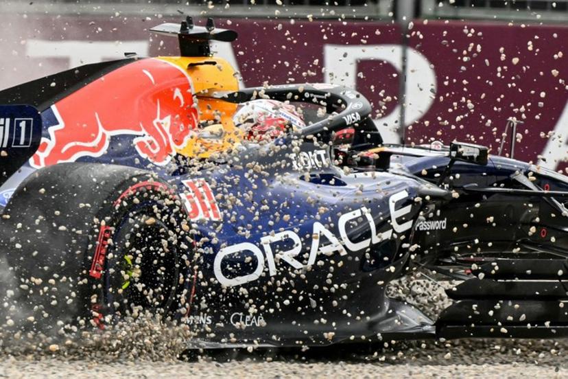 Red Bull Racing's Dutch driver Max Verstappen crashes during the qualifying session of the Formula One Australian Grand Prix at the Albert Park Circuit in Melbourne on March 7, 2026.   Paul Crock / AFP
