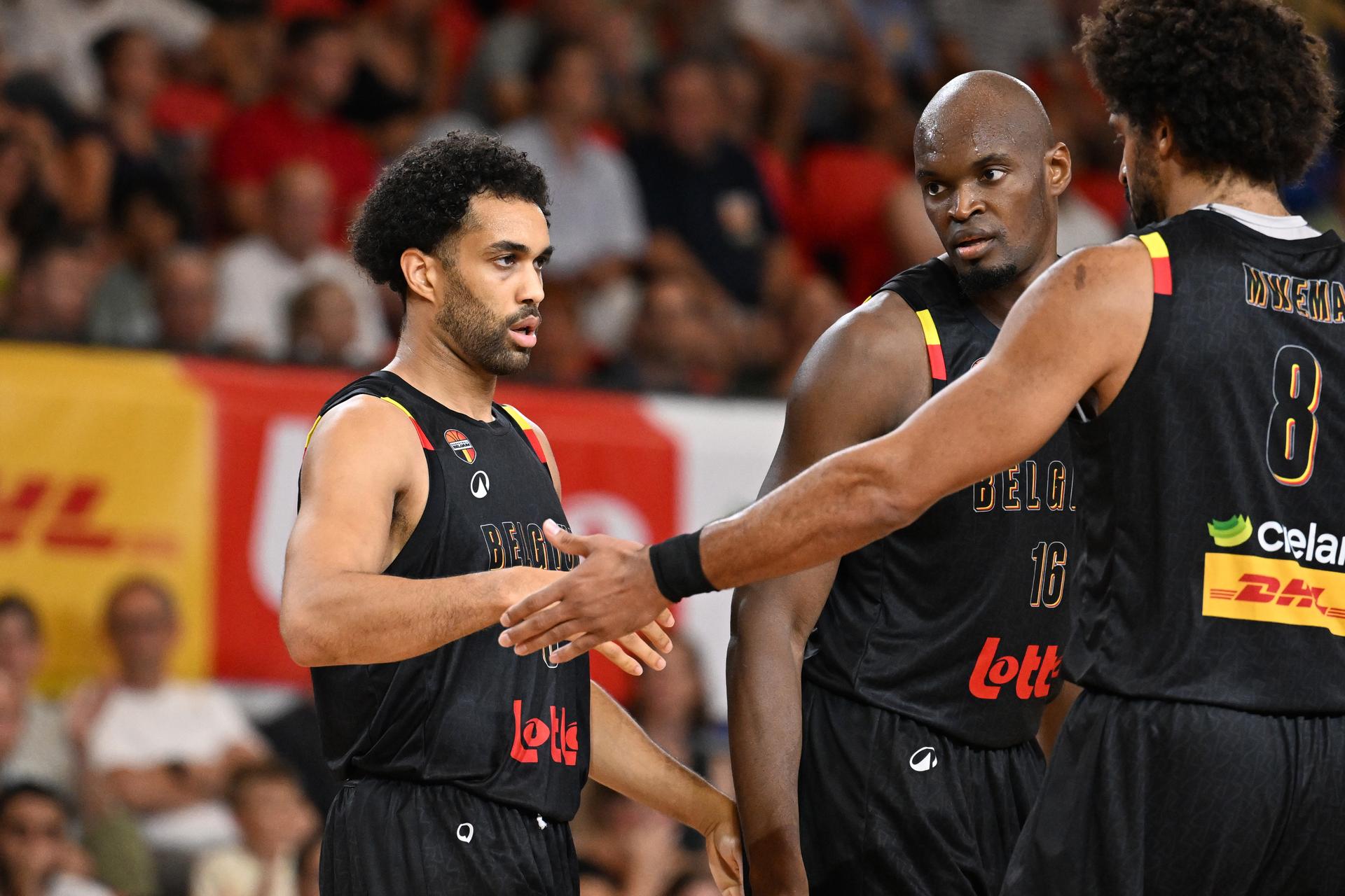 Belgium's Elias Lasisi pictured during a basketball match between Belgium's national team Belgian Lions and Great Britain, Friday 15 August 2025 in Oostende, in a friendly tournament. BELGA PHOTO MAARTEN STRAETEMANS