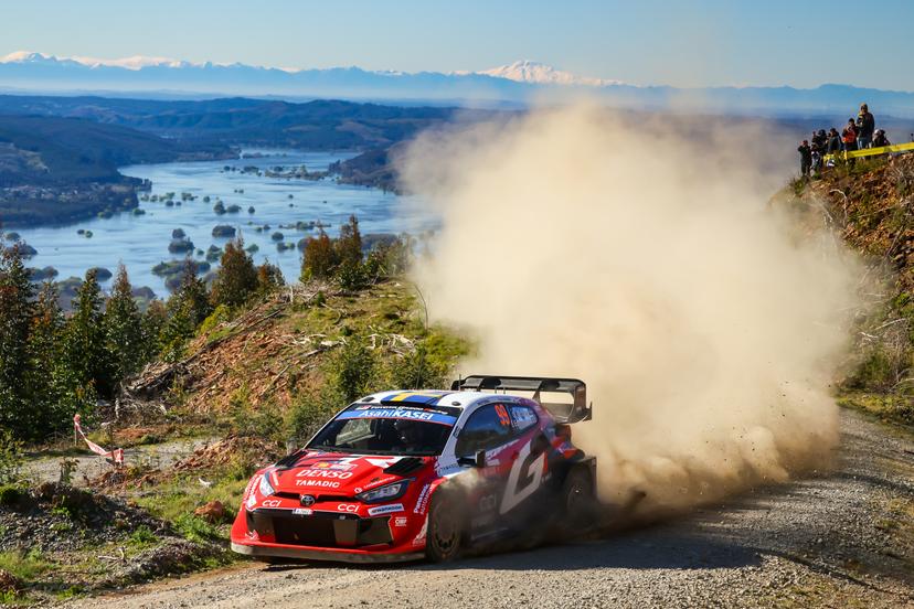 ATTENTION EDITORS - HANDOUT PICTURES - EDITORIAL USE ONLY MANDATORY CREDIT Toyota Gazoo Racing.  This handout picture, released by Toyota Gazoo Racing on Sunday 13 September 2026 shows  Oliver Solberg and Elliott Edmondson in action during the WRC Rally Chile, the 12th manche of the FIA World Rally Cup.  Belga and Belga editorial board decline all responsability regarding the content of this picture. PHOTO HANDOUT TOYOTA GAZOO RACING