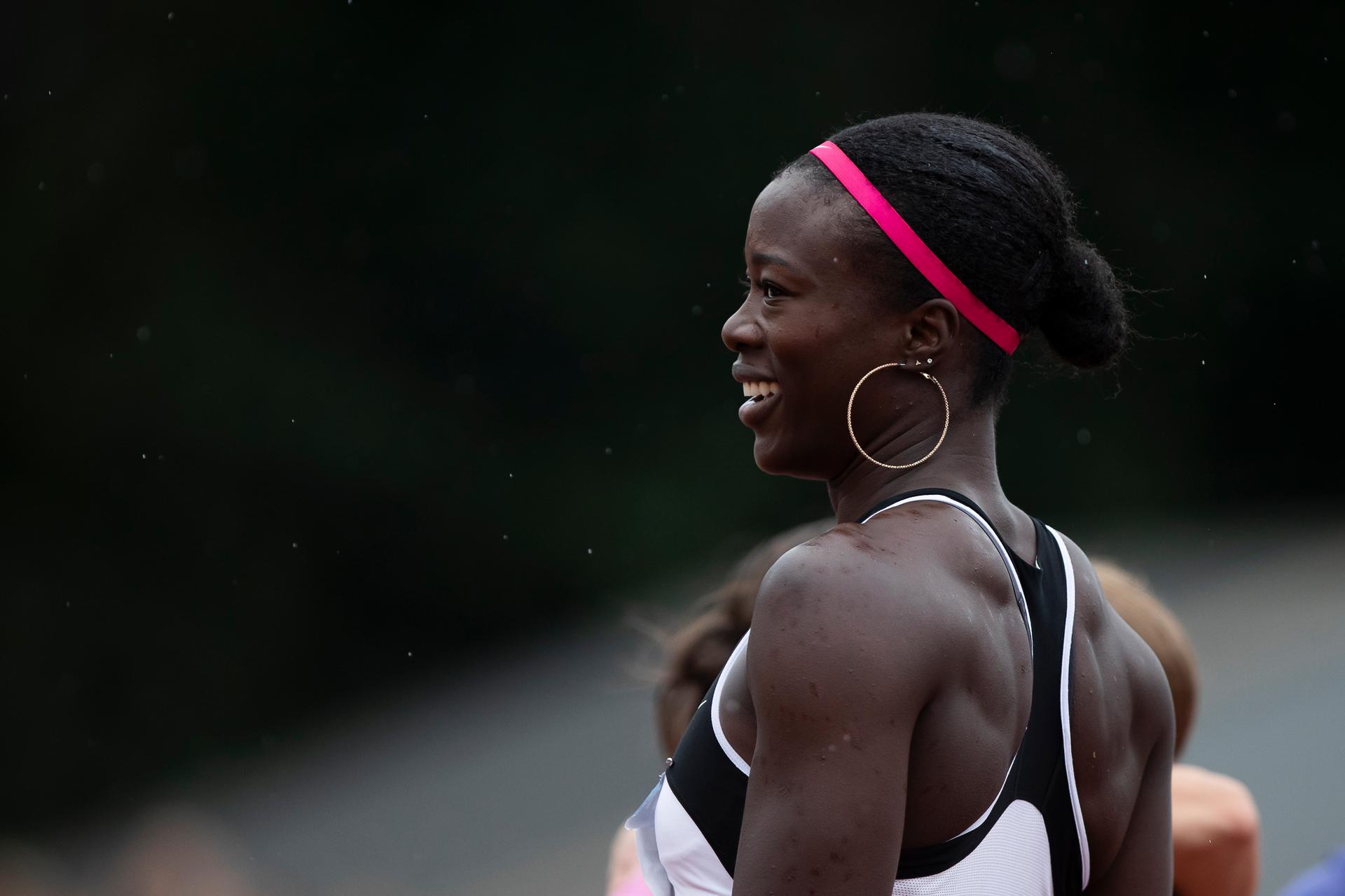 Belgian Anne Zagre pictured during the 46th edition of the Nacht van de Atletiek' athletics meeting in Heusden-Zolder, Saturday 19 July 2025. BELGA PHOTO KRISTOF VAN ACCOM