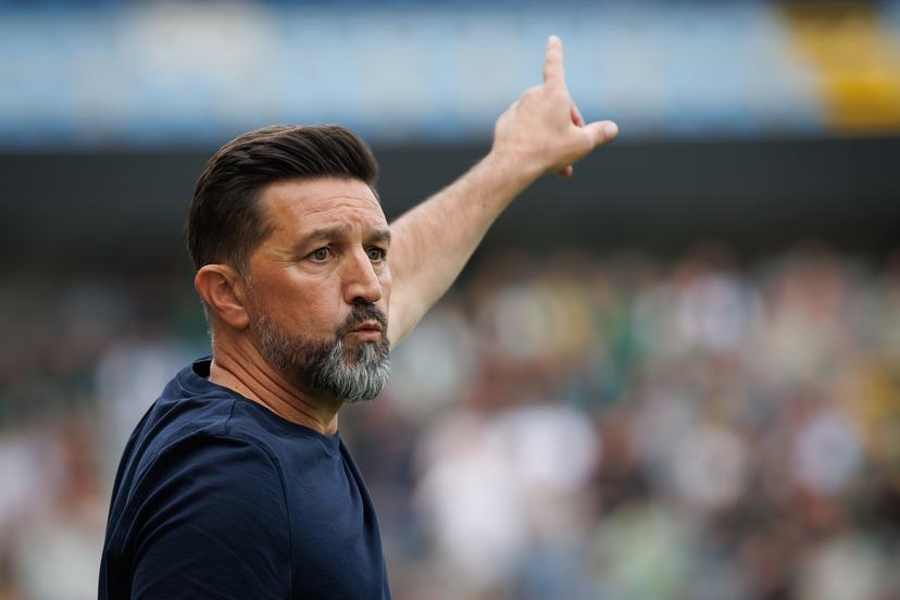 Anderlecht's head coach Besnik Hasi pictured during a soccer match between Cercle Brugge vs RSC Anderlecht, Sunday 03 August 2025 in Brugge, on day 2 of the 2025-2026 'Jupiler Pro League' first division of the Belgian championship. BELGA PHOTO KURT DESPLENTER