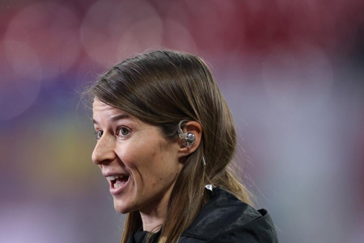 Union Berlin's German assistant coach Marie-Louise Eta looks on prior to the German first division Bundesliga football match between RB Leipzig and Union Berlin in Leipzig, eastern Germany on February 4, 2024.  Ronny HARTMANN / AFP