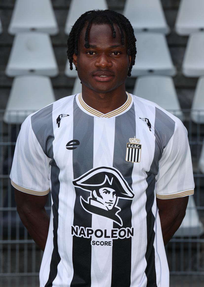 Charleroi's Severin Nioule poses for a portrait picture at the 2026-2027 season photoshoot of Belgian Jupiler Pro League soccer team Sporting Charleroi, Friday 31 July 2026 in Charleroi. BELGA PHOTO VIRGINIE LEFOUR