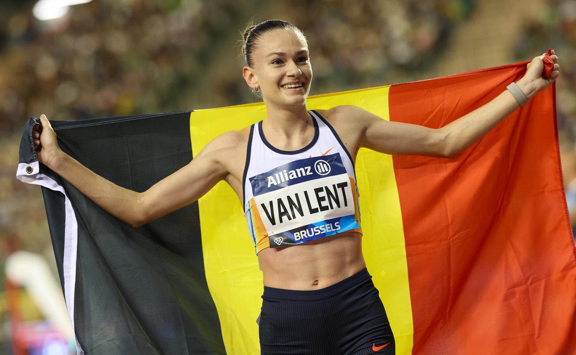 Belgian Jana Van Lent pictured during the 49th edition of the Memorial Van Damme Diamond League athletics event in Brussels, Friday 22 August 2025. BELGA PHOTO VIRGINIE LEFOUR