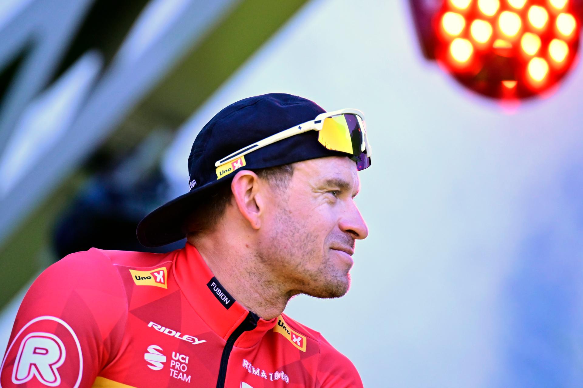 Norwegian Alexander Kristoff of Uno-X Mobility pictured at the start of the men's race of the 'Ronde van Vlaanderen/ Tour des Flandres/ Tour of Flanders' one day cycling race, 268,9km from Brugge to Oudenaarde, Sunday 06 April 2025. BELGA PHOTO DIRK WAEM