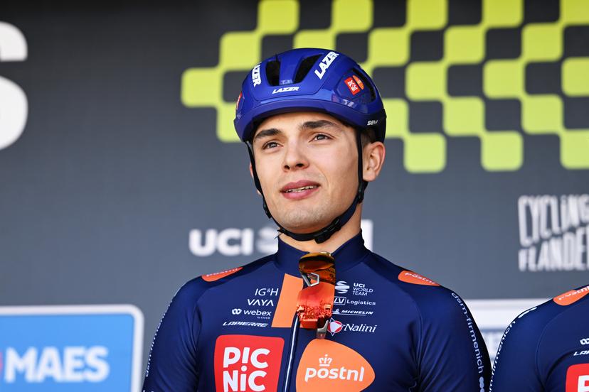 Czech Pavel Bittner of Team Picnic PostNL pictured at the start of the men's race of the 'Scheldeprijs' one day cycling event, 205,2km from Terneuzen, the Netherlands to Schoten, Belgium on Wednesday 08 April 2026. BELGA PHOTO MAARTEN STRAETEMANS