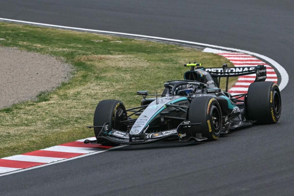 Mercedes' Italian driver Kimi Antonelli drives during the Formula One Japanese Grand Prix at the Suzuka circuit in Suzuka, Mie prefecture on March 29, 2026.  ANDREW CABALLERO-REYNOLDS / AFP