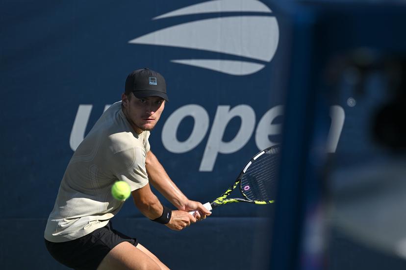 Belgian Raphael Collignon pictured during a training practice ahead of the 2025 US Open Grand Slam tennis tournament in New York City, USA, Friday 22 August 2025. BELGA PHOTO TONY BEHAR