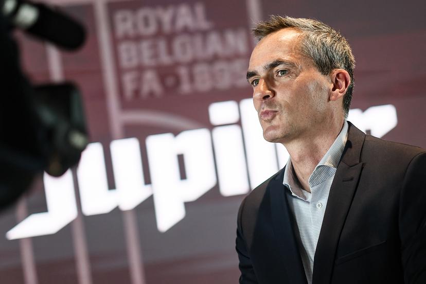 Pro League CEO Lorin Parys pictured during a press conference to launch of the semi-automatic offside line by the Pro League, Tuesday 10 June 2025 in Tubize. The new offside line technology will be used in the Jupiler Pro League from next season 25-26. BELGA PHOTO BRUNO FAHY