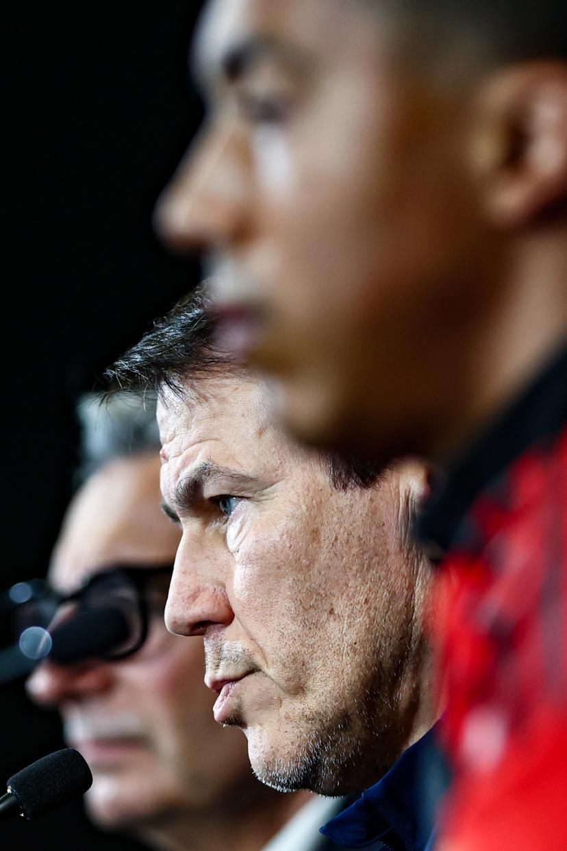 Belgium's head coach Rudi Garcia pictured during a press conference of the Red Devils, the Belgian national soccer team, at the Proximus Basecamp in Tubize, Sunday 08 June 2025. The team is preparing for the World Cup 2026 qualifier against Wales (09/06). BELGA PHOTO BRUNO FAHY