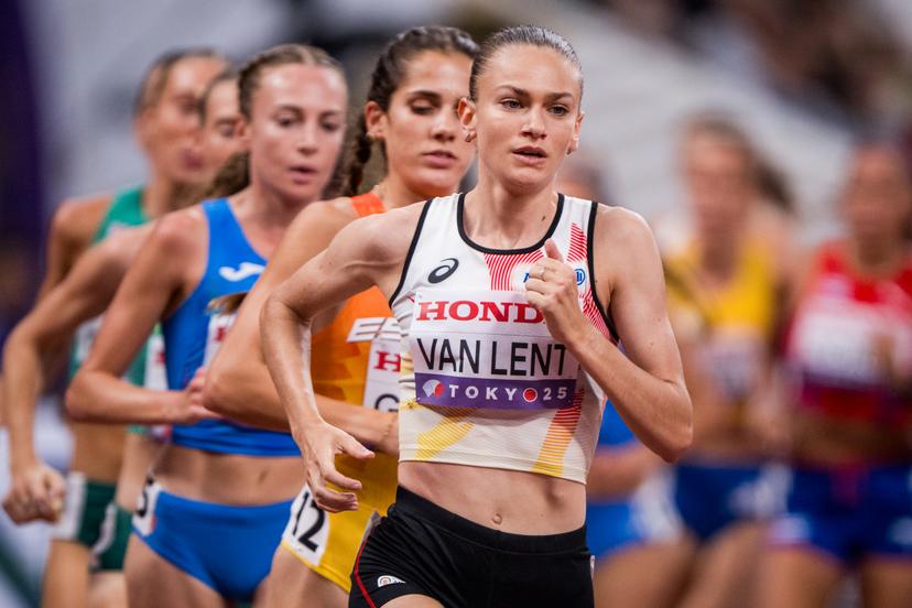 Belgian Jana Van Lent pictured in action during the 5000m women heats, at the World Athletics Championships in Tokyo, Japan, on Thursday 18 September 2025. The outdoor Worlds are taking place from 13 to 21 September. BELGA PHOTO JASPER JACOBS