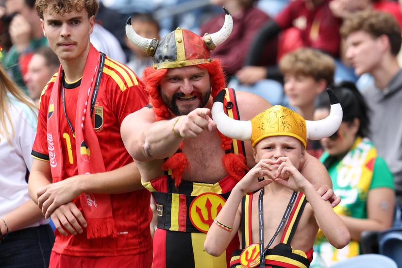Red devils fan Obelgix Nicolas Dardenne pictured ahead of a soccer game between Belgian national team Red Devils and Senegal, on Wednesday 01 July 2026, at the Seattle Field, in Seattle, a 1/16 finals game in the FIFA World Cup 2026. BELGA PHOTO BRUNO FAHY