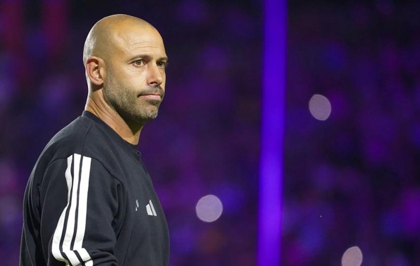Inter Miami's Argentine coach Javier Mascherano arrives ahead of a friendly football match between Inter Miami CF and Independiente del Valle at Estadio Juan Ramon Loubriel in Bayamon, Puerto Rico, on February 26, 2026.  Jaydee Lee SERRANO / AFP