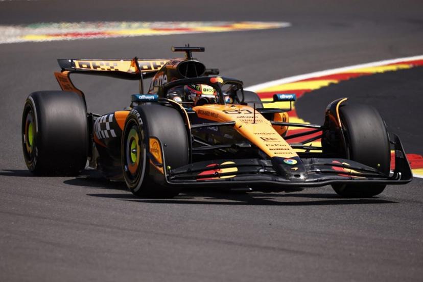 McLaren's Australian driver Oscar Piastri takes part in the first practice session ahead of the Formula One Belgian Grand Prix at the Spa-Francorchamps circuit in Spa, on July 25, 2025.  SIMON WOHLFAHRT / AFP