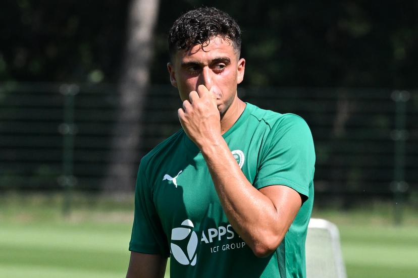 Lommel's Mohamed Salah pictured during a training session of Belgian first division soccer team Lommel SK, on Friday 26 June 2026 in Lommel, in preparation of the upcoming 2026-2027 Belgian first division soccer season. BELGA PHOTO JILL DELSAUX