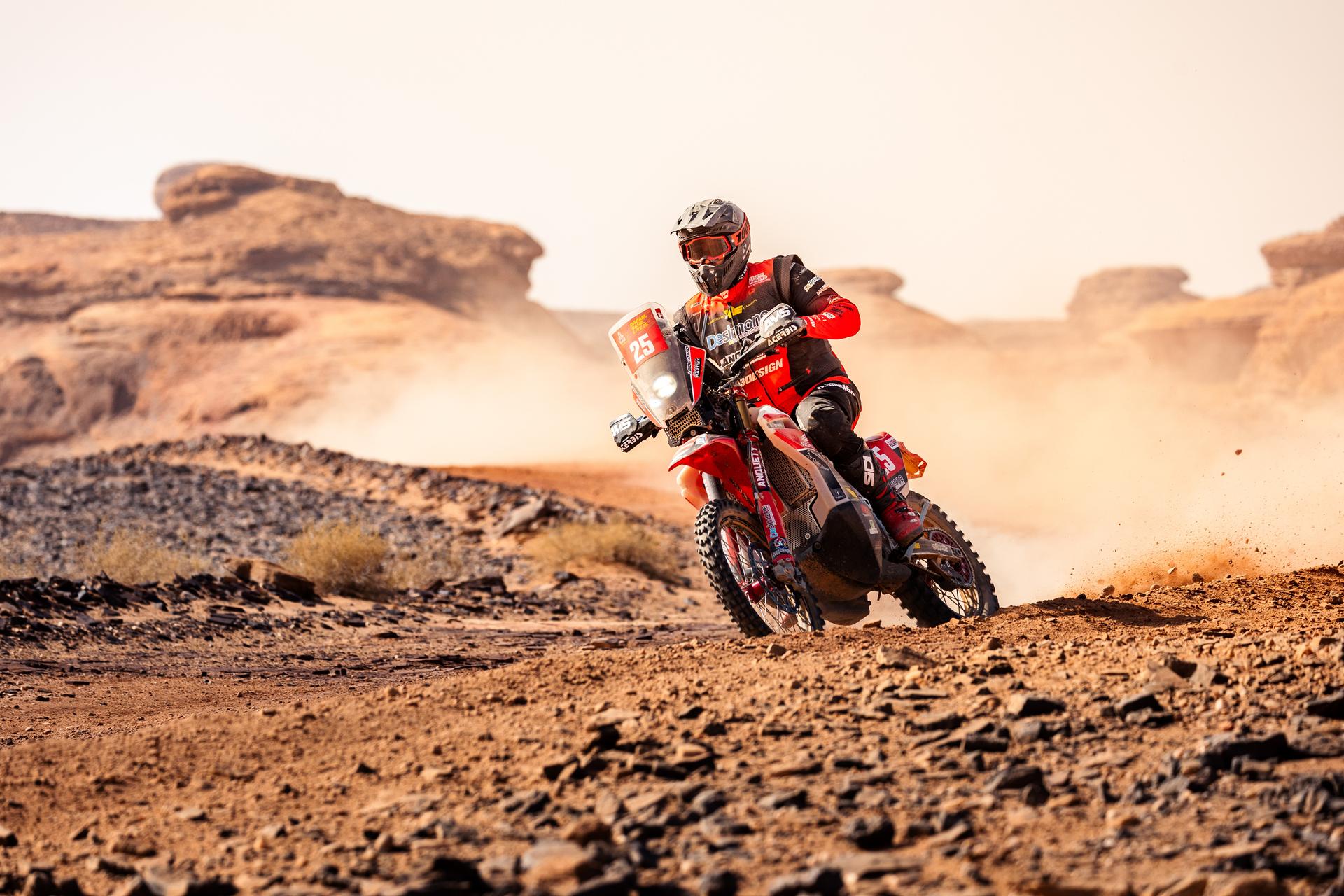 ATTENTION EDITORS - HAND OUT PICTURES - EDITORIAL USE ONLY - MANDATORY CREDIT: 'SIMON BAUCHAU'  Hand out picture released by Eric Dupain shows Jerome Martiny during stage 4 of the 2026 Dakar rally race in Al-Ula, Saudi Arabia on Wednesday 07 January 2026.  *** Belga and Belga Editorial Board decline all responsibility regarding the content of this picture. *** PHOTO HAND OUT - SIMON BAUCHAU