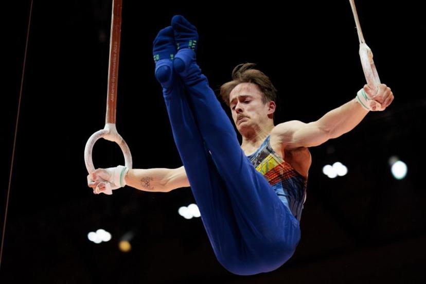 Belgium's Glen Cuyle competes during the men's rings final at the 53rd FIG Artistic Gymnastics World Championships in Jakarta on October 24, 2025.  Yasuyoshi CHIBA / AFP