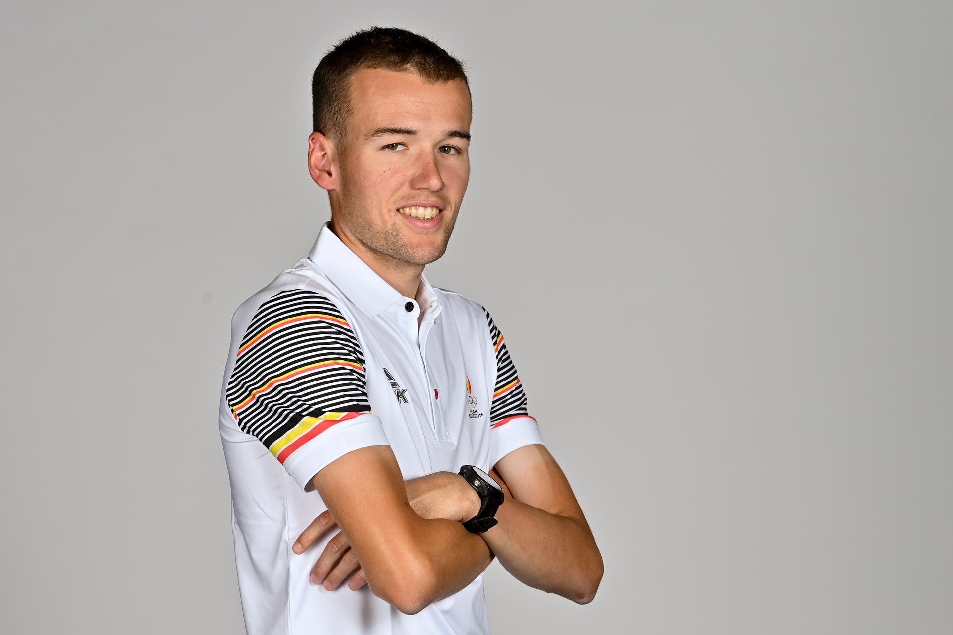Arnaud Dely poses for the photographer at a photoshoot for the Belgian Olympic Committee BOIC - COIB ahead of the The World Games 2022 sports event, Monday 20 June 2022 in Deurne, Antwerp. BELGA PHOTO DIRK WAEM