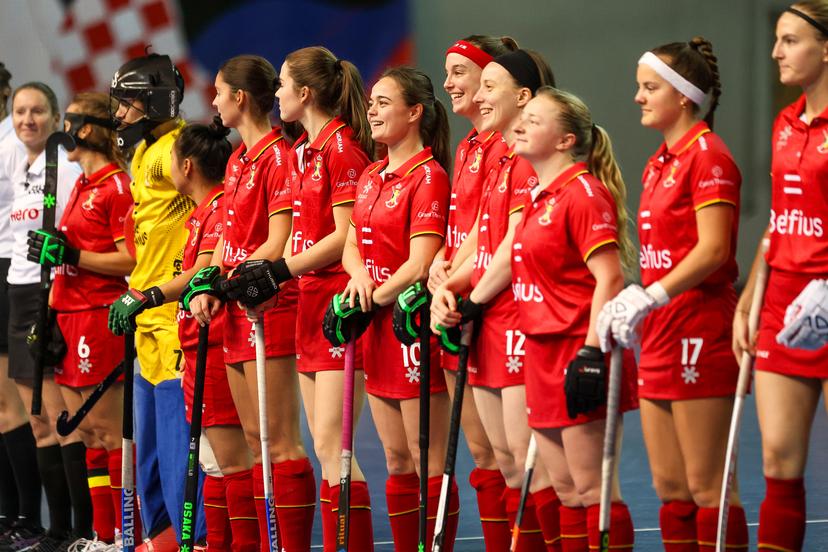 World Indoor Hockey Championship match between Belgium and USA in the Zatika hall on February 08. 2025 in Porec, Croatia. Photo: Srecko Niketic/PIXSELL BENELUX ONLY