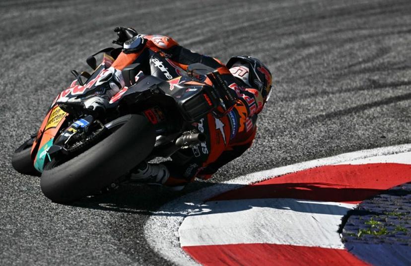 Red Bull KTM Factory Racing Team's Spanish driver Pedro Acosta competes in the MotoGP Grand Prix of Austria at the Red Bull Ring racetrack in Spielberg bei Knittelfeld, Austria, on September 20, 2026.  Joe Klamar / AFP