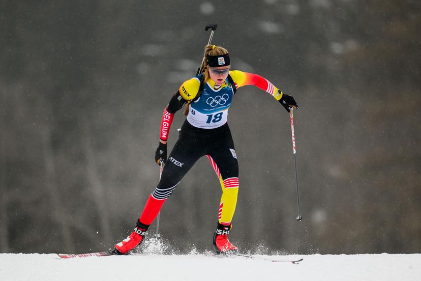 260214 Maya Cloetens of Belgium competes in women's biathlon 7,5 km sprint during day 8 of the 2026 Winter Olympics on February 14, 2026 in Anterselva.  Photo: Jon Olav Nesvold / BILDBYRÅN / COP 217 / MB1327 skidskytte biathlon skiskyting olympic games olympics winter olympics os ol olympiska spel vinter-os olympiske leker milano cortina 2026 milan cortina 2026 milano cortina 2026 olympic games milano cortina 2026 winter olympic games milano cortina-os milano cortina-ol vinter-ol 8 bbeng sprint dam kvinner women *** BENELUX ONLY ***