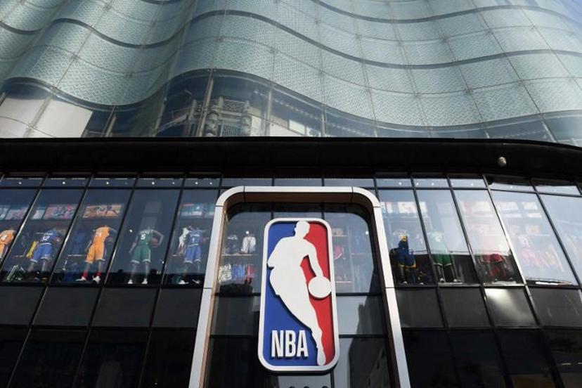 The National Basketball Association (NBA) store is seen in Beijing on October 9, 2019. Chinese state media slammed the NBA for an about-face on October 9 after the body said it would not apologise for a tweet by the Houston Rockets General Manager supporting pro-democracy protests in Hong Kong. GREG BAKER / AFP