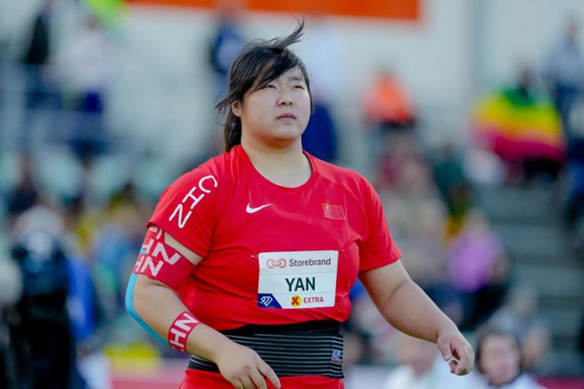 China's Ziyi Yan competes during the Women's Javelin Throw event of the Olso Diamond League athletics meeting in Oslo, Norway, on June 10, 2026.  Beate Oma Dahle / NTB / AFP