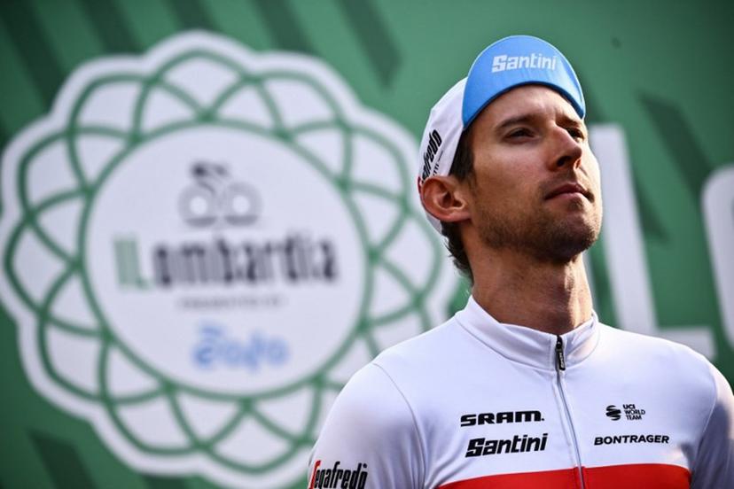 Trek-Segafredo team's Dutch rider Bauke Mollema looks on ahead of the 116th edition of the Giro di Lombardia (Tour of Lombardy), a 252,42 km cycling race from Bergamo to Como on October 8, 2022.  Marco BERTORELLO / AFP