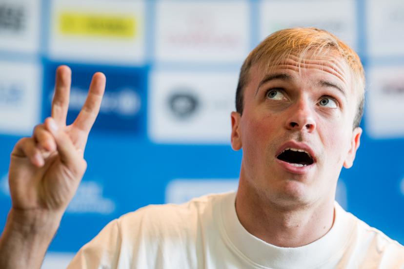 Belgian athlete Simon Verherstraeten talks to the press during a press conference on the 50th edition of the Memorial Van Damme athletics event in Brussels, Tuesday 1 September 2026. The 2026 Allianz Memorial Van Damme Diamond League meeting takes place on 04 and 05 September 2026. BELGA PHOTO JASPER JACOBS