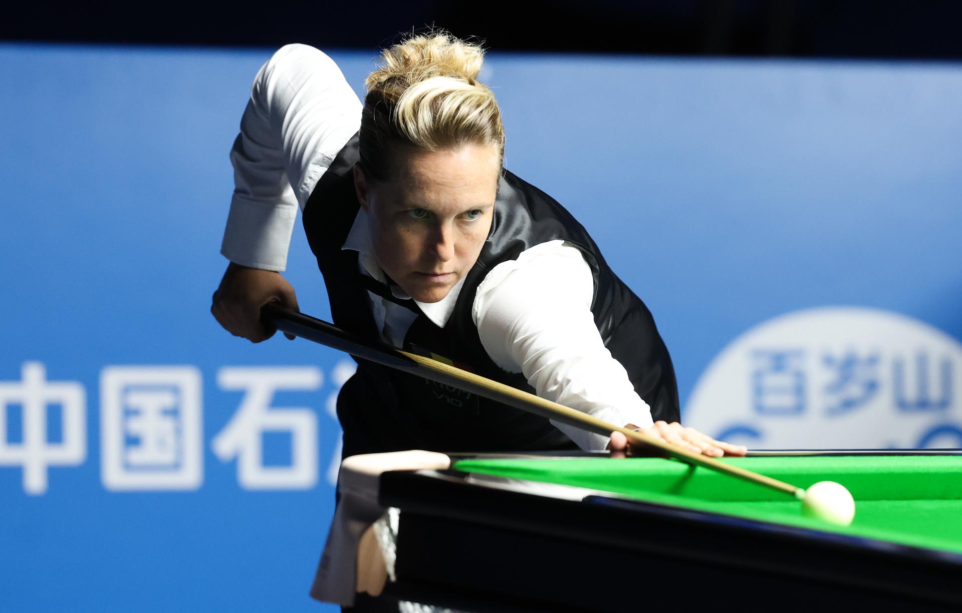Belgian Wendy Jans pictured during a snooker game (6-Reds preliminaries) of the World Games 2025, in Chenghdu, China, on Sunday 10 August 2025. This year, the World Games take place from 07 to 17 augustus. BELGA PHOTO VIRGINIE LEFOUR