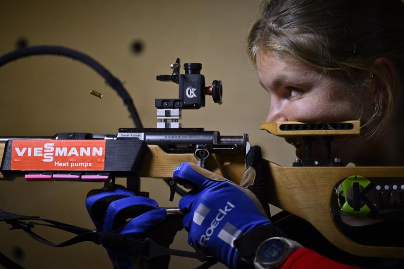 Athlete Maya Cloetens pictured in action during the annual training camp of Team Belgium (19-25/05), in Rio Maior, Portugal, Thursday 22 May 2025. BELGA PHOTO ERIC LALMAND