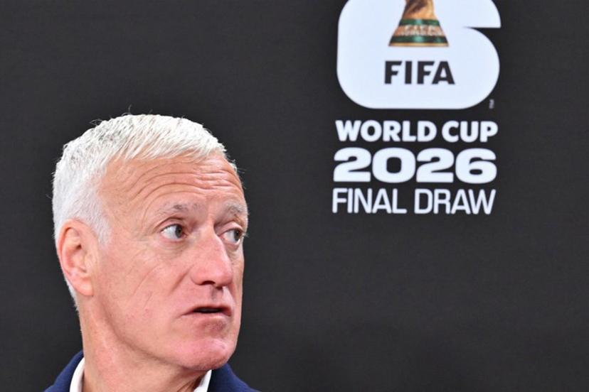 France's coach Didier Deschamps poses on the red carpet upon arrival to attend the draw for the 2026 FIFA Football World Cup taking place in the US, Canada and Mexico, at the Kennedy Center, in Washington, DC, on December 5, 2025.  Roberto SCHMIDT / AFP