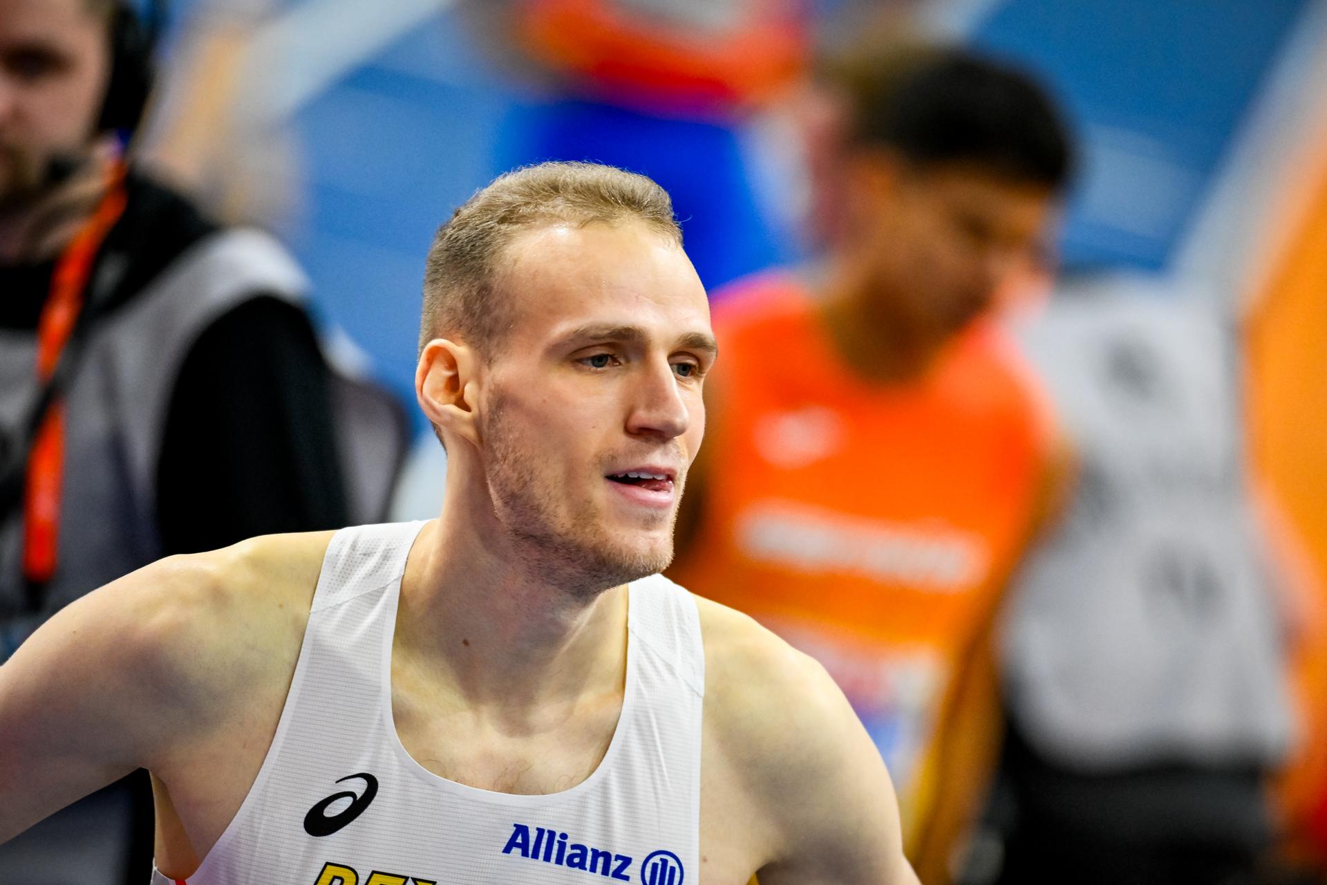 Belgian Eliott Crestan pictured after the European Athletics Indoor Championships, in Apeldoorn, The Netherlands, Sunday 09 March 2025. The championships take place from 6 to 9 March. BELGA PHOTO ERIC LALMAND