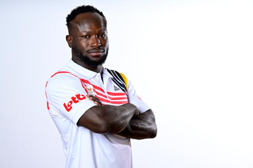 Florian Bayili pictured during a press conference for the presentation of the Belgian delegation for the World Games in Chengdu, China (07-17/08) on Wednesday 18 June 2025 in Brussels. BELGA PHOTO DIRK WAEM