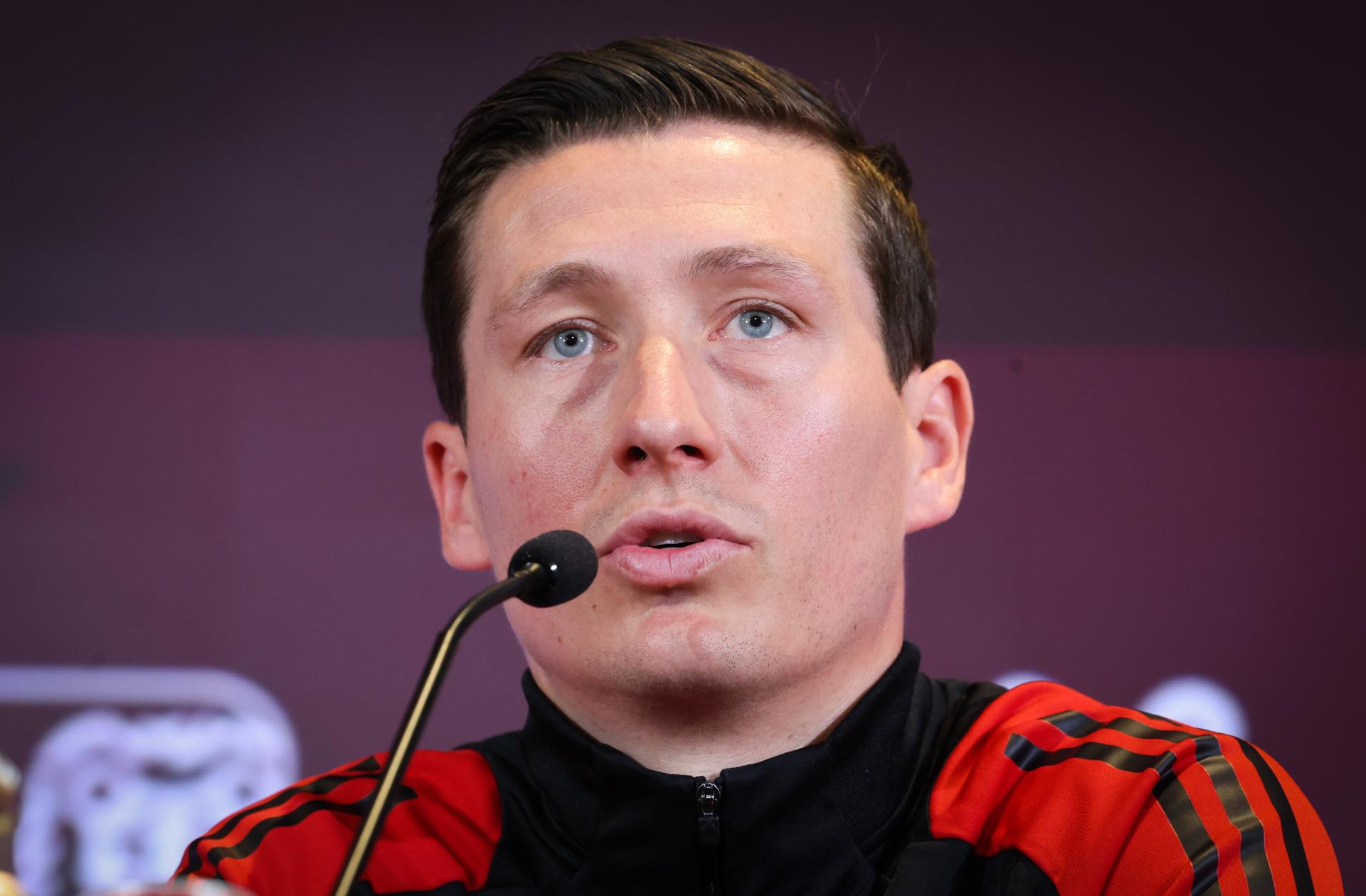 Belgium's Hans Vanaken pictured during a press conference of the Red Devils, the Belgian national soccer team, at the Proximus Basecamp in Tubize, Tuesday 03 June 2025. The team is preparing for the World Cup 2026 qualifiers against Northern Macedonia (06/06) and Wales (09/06). BELGA PHOTO VIRGINIE LEFOUR
