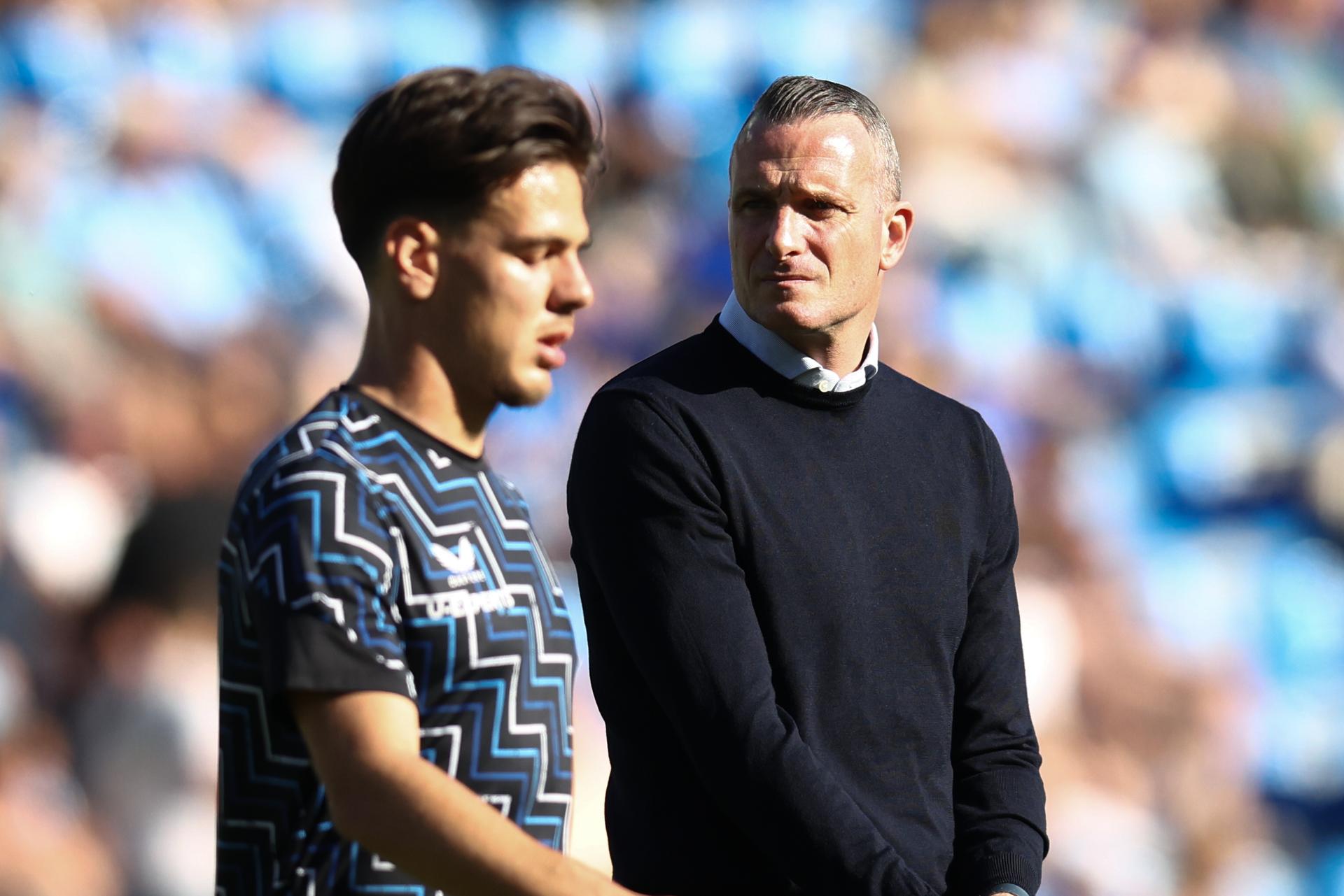 Club's head coach Nicky Hayen pictured before a soccer match between KRC Genk and Club Brugge, Sunday 11 May 2025 in Genk, on day 8 (out of 10) of the Champions' Play-offs of the 2024-2025 'Jupiler Pro League' first division of the Belgian championship. BELGA PHOTO BRUNO FAHY